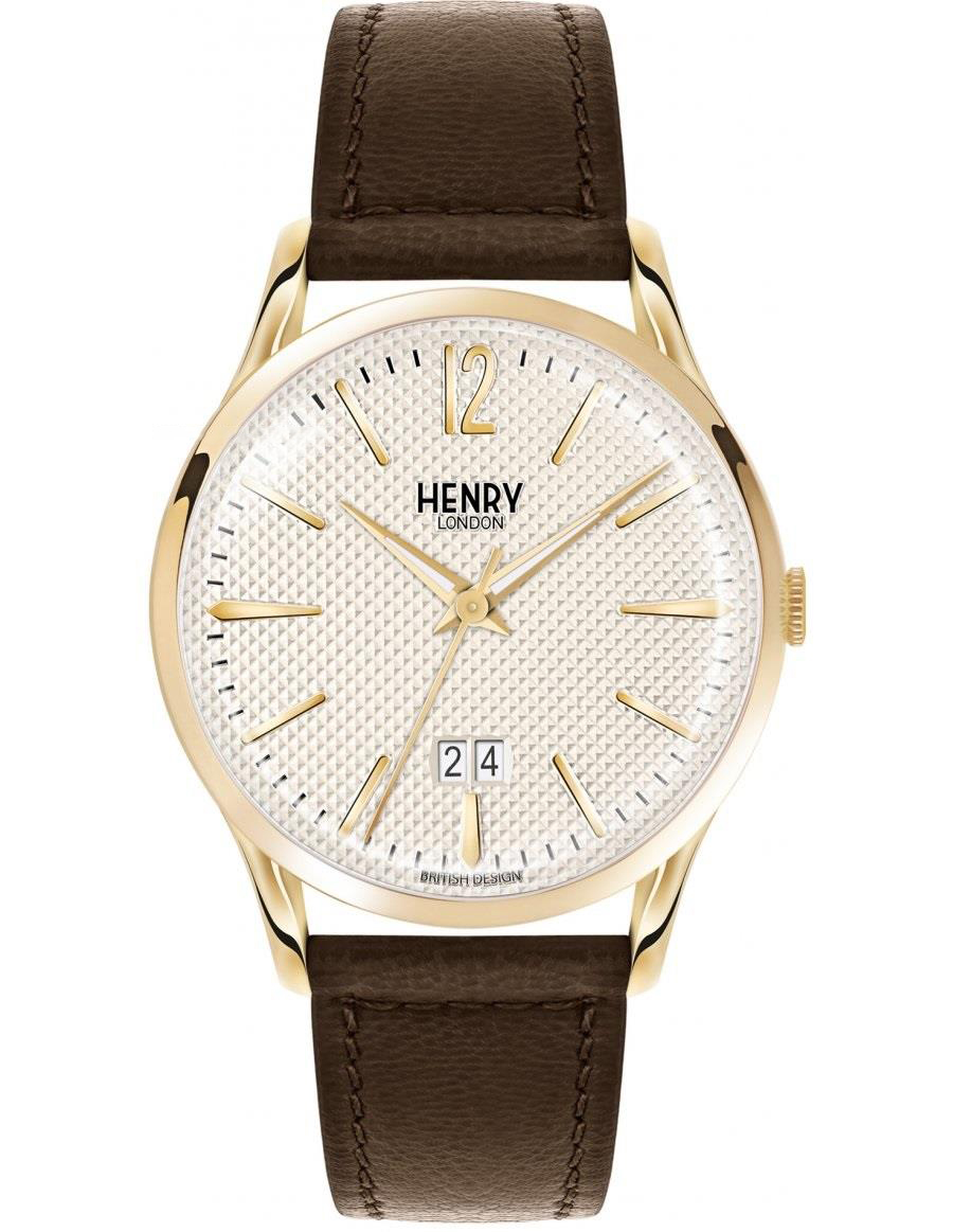 Henry London herrenuhr Westminster nur zeit braun 39 mm HL41-JS-0016