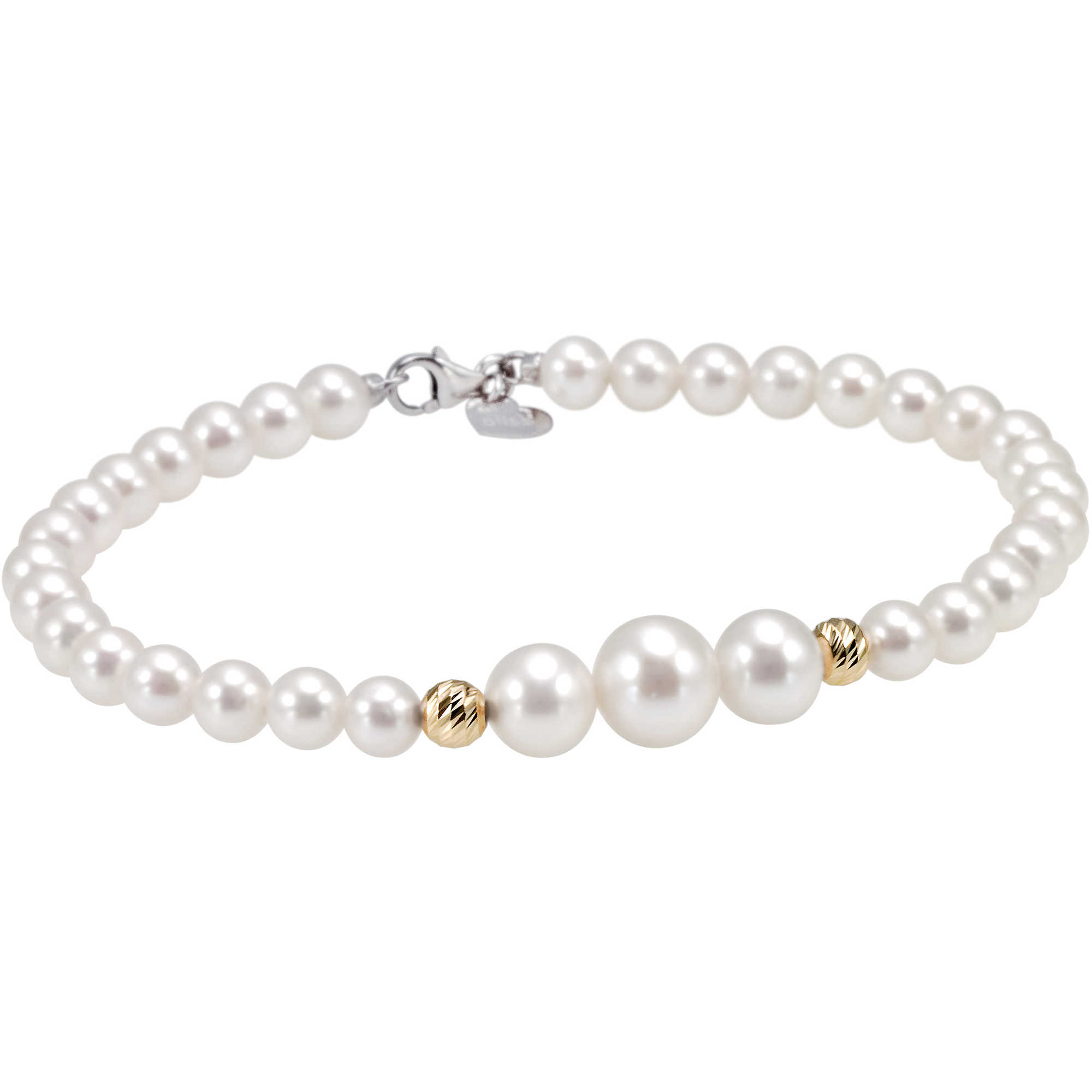 La bienaventuranza de la pulsera de las mujeres de perlas Paraíso de 18 quilates de oro 20071001