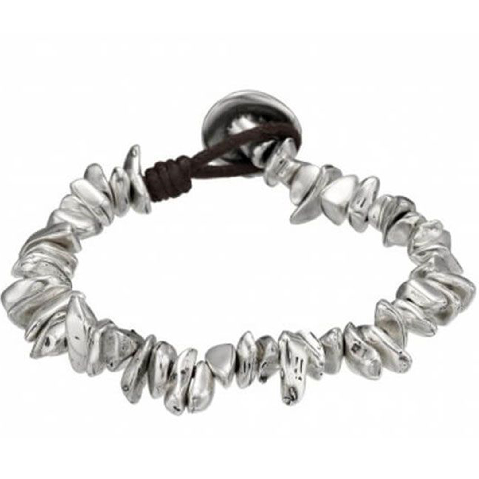 UNO de 50 bracelet bead-blasted woman silver Perez 17cm PUL0794MTLMAR0M
