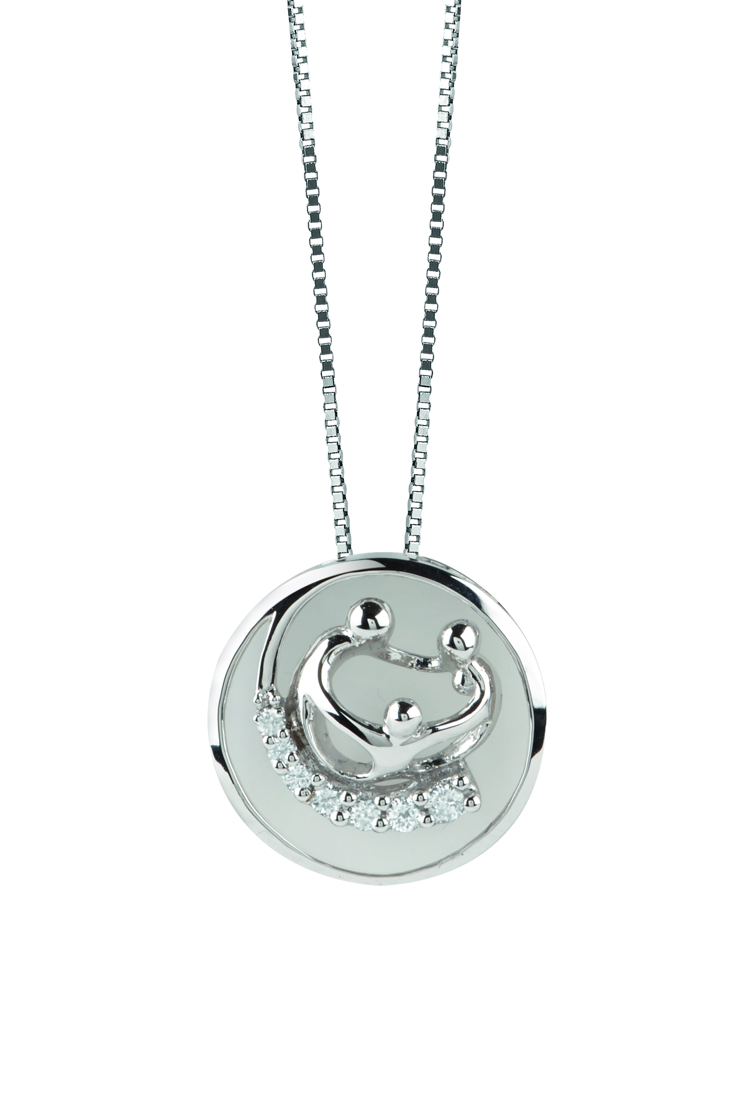 Bliss collana myfamily oro bianco con diamanti 20073950