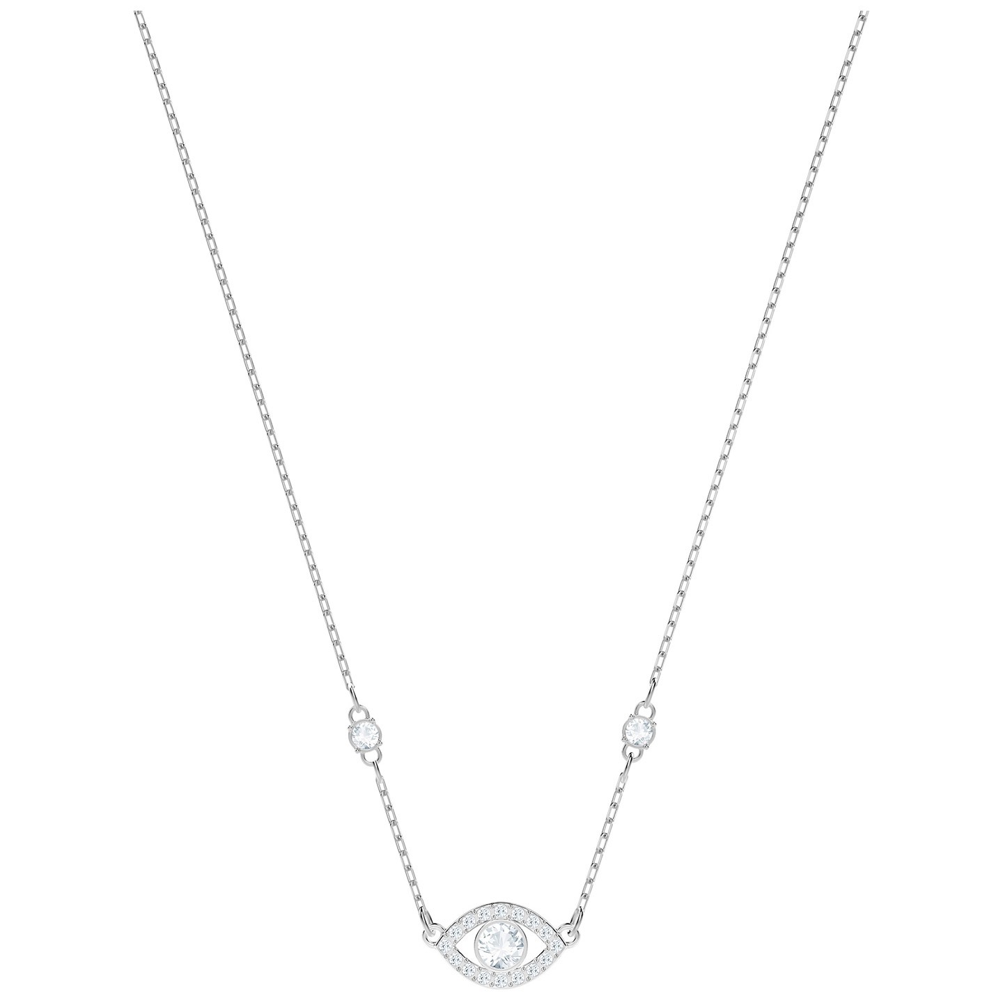 Swarovski Halskette Luckily Evil Eye, weiß, rhodiumüberzug 5368240 zoomable