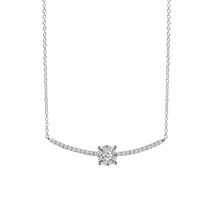 Salvini collana in oro bianco con diamanti 0.28 ct essential 20067511