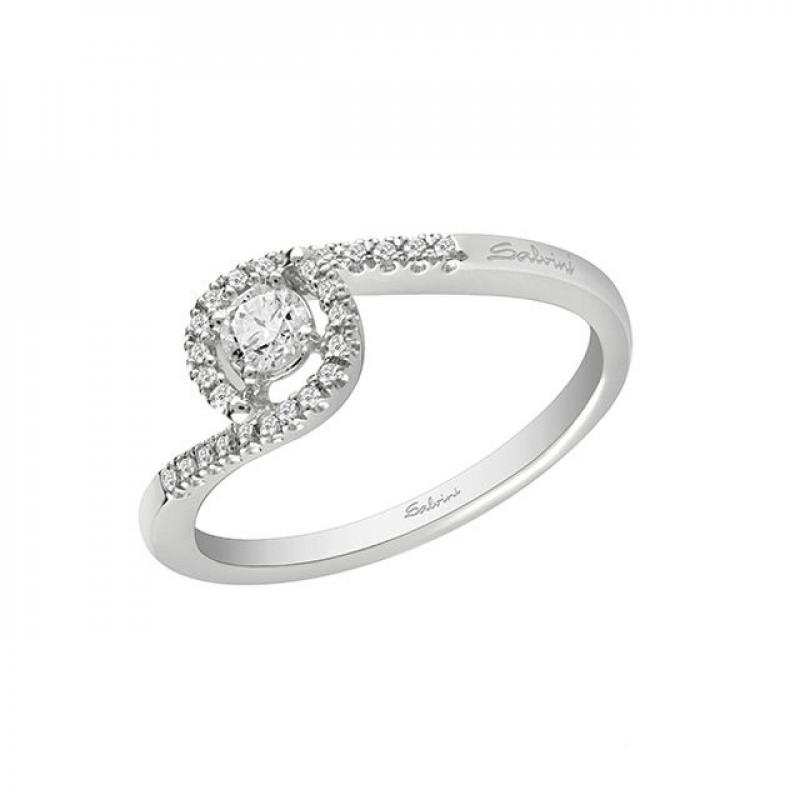 Salvini anello in oro bianco con diamanti 0.19 ct 20067586