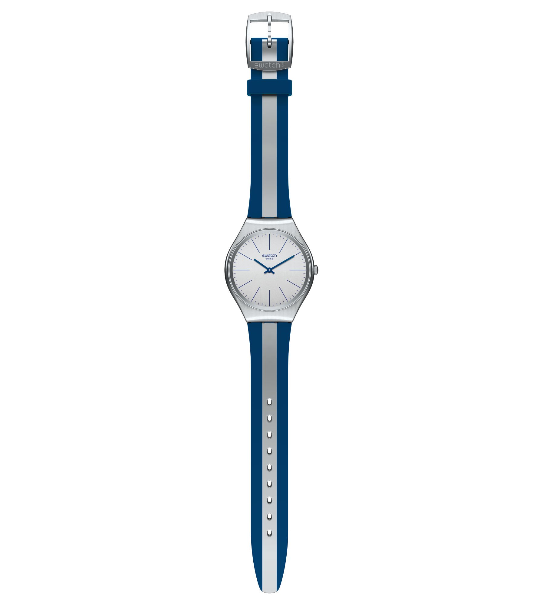 Swatch orologio skin ultrasottile blu grigio SKINSPRING SYXS107