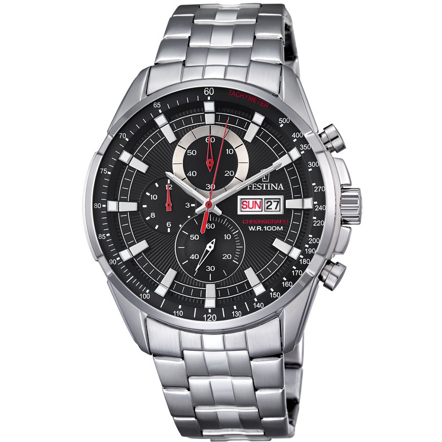 Festina orologio uomo acciao crono F6844/4