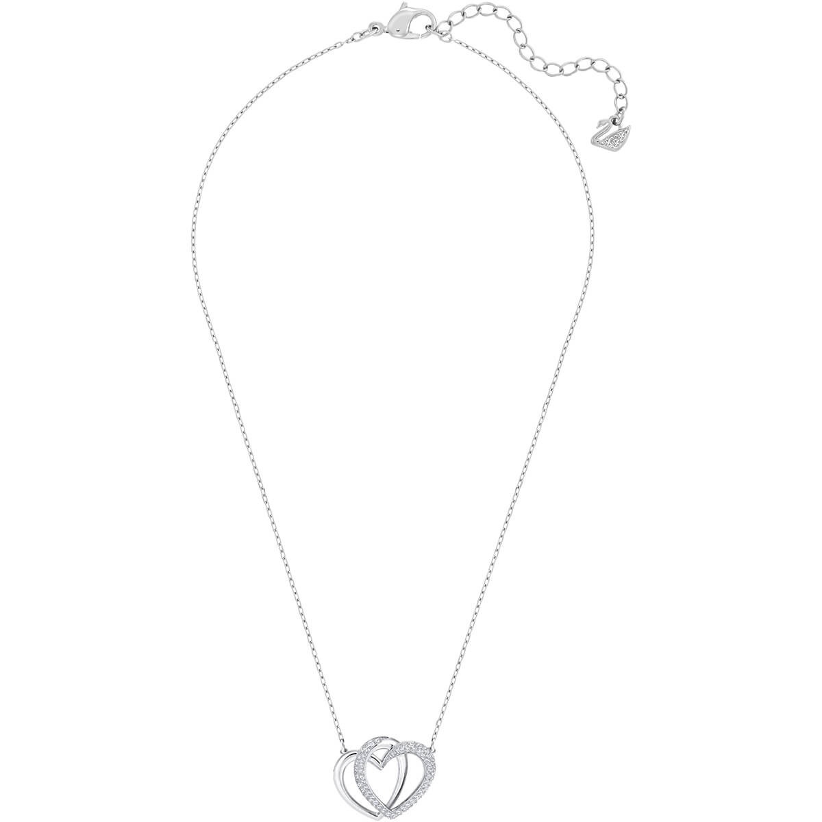 Swarovski Collana Dear, media, bianco, placcatura rodio 5345475 zoomable