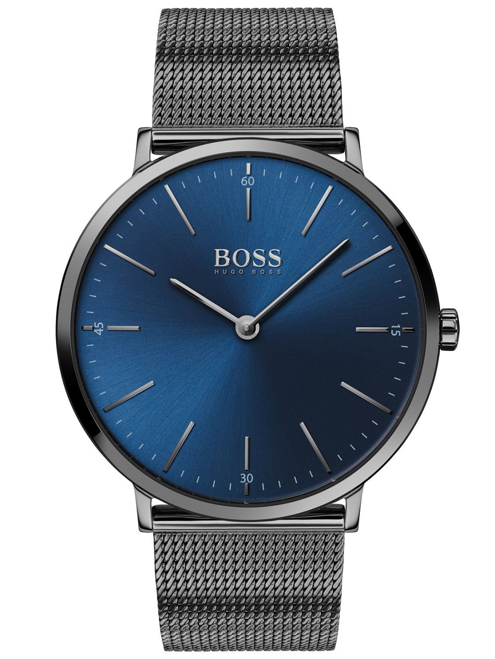 HUGO BOSS Analog Watch Men Steel bracelet Blue dial 1513734