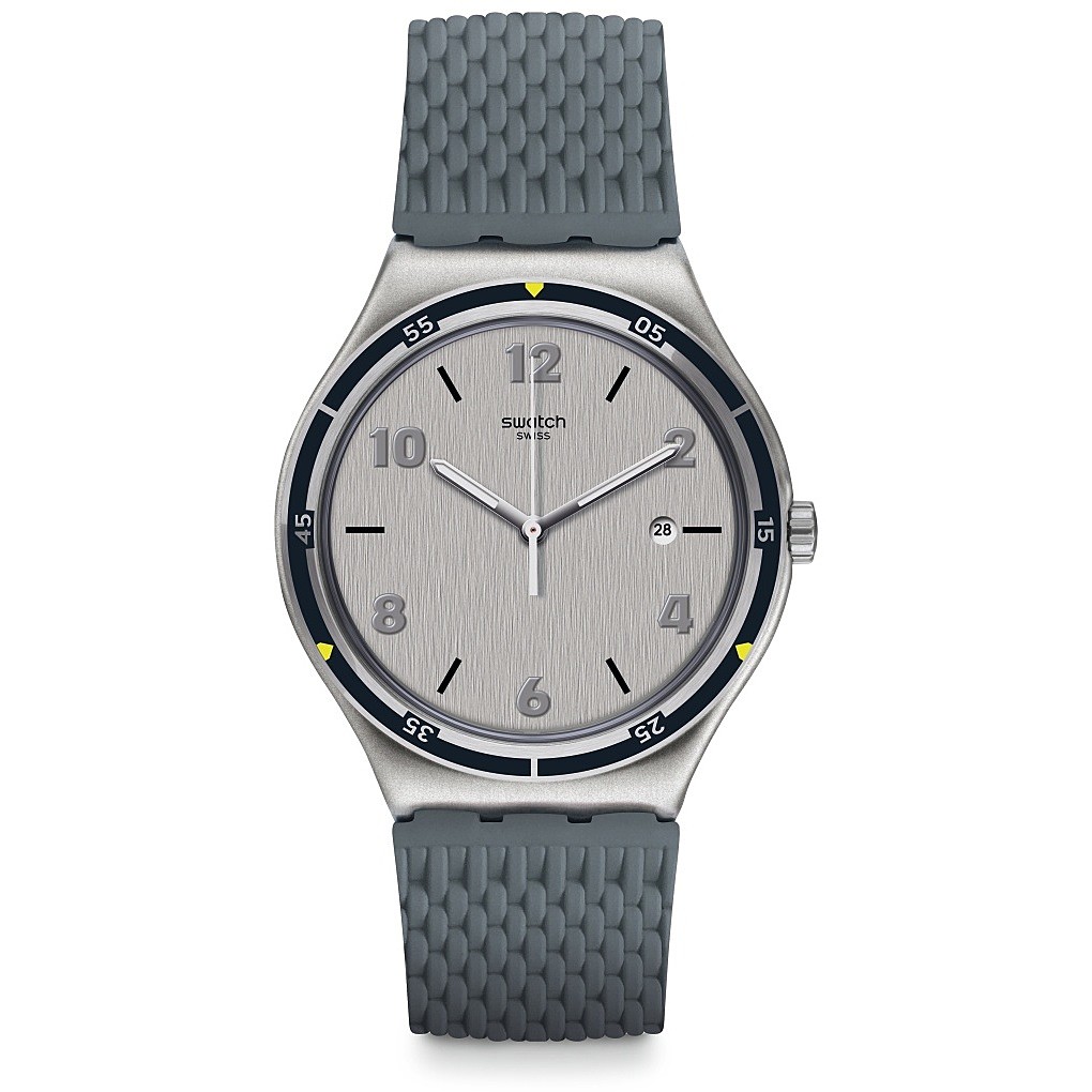 SWATCH Orologio Solo Tempo Uomo cassa acciaio grigio YWS447