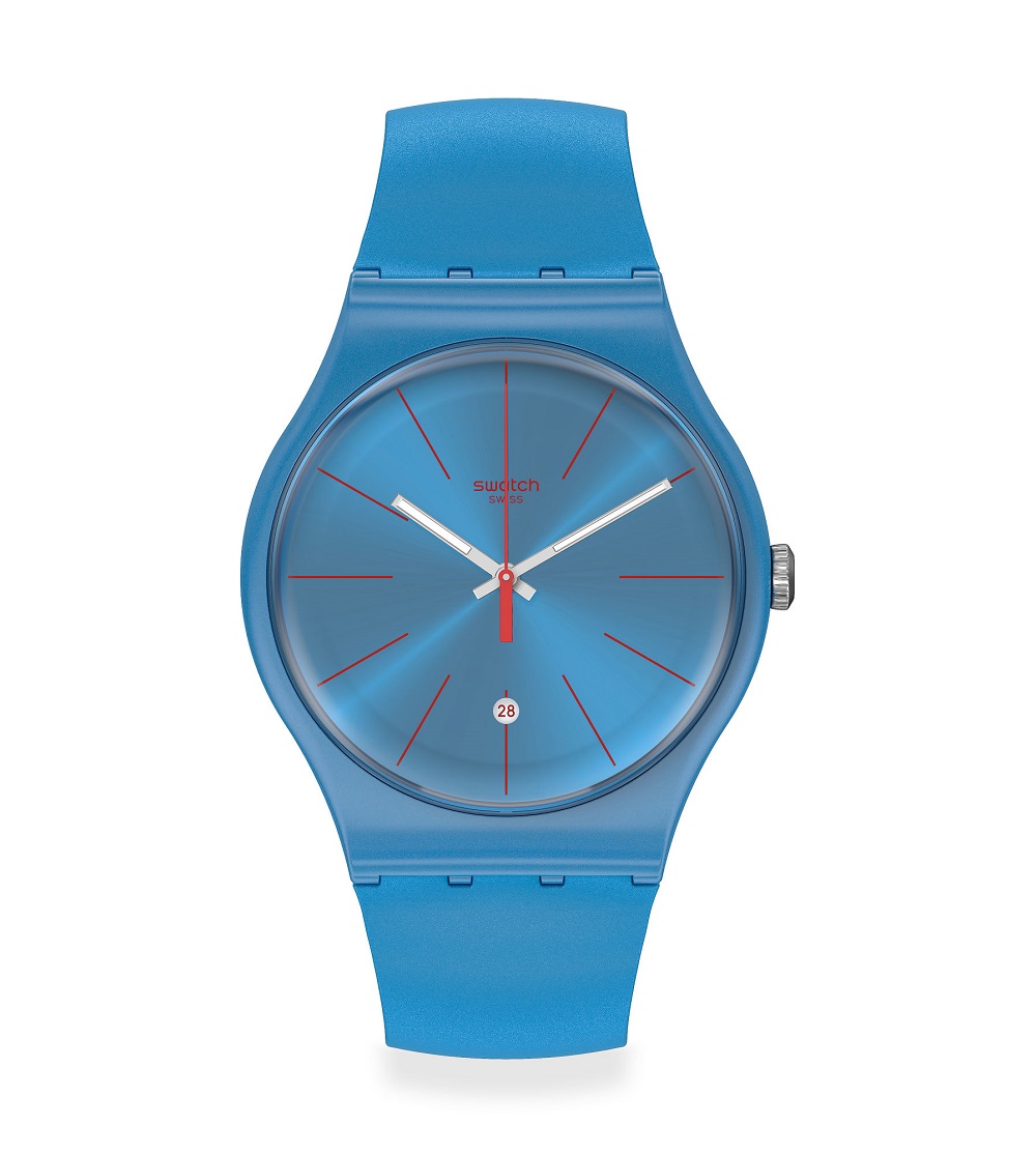 Swatch orologio uomo cinturino silicone blu SUOS401