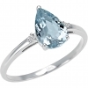 Bliss ring frau tropfen Bahia gold 2 diamanten 0.02 aquamarin 0.65 ct 20060592