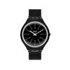 Reloj Swatch unisex de acero inoxidable de malla de milán piel negro SKINOTTE SVOB100M