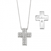 Salvini Necklace woman cross cross necklace gold diamond, THE SIGNS 20067606