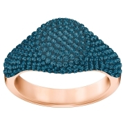 Swarovski Anello Stone Signet, azzurro, placcato oro rosa taglia 55 5406201