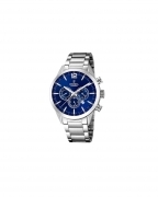 Festina para hombre Reloj cronógrafo de acero dial azul 43.5 mm F20343/7