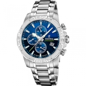 Festina OROLGIO UOMO ACCIAIO CRONO QUADRANTE BLU F20704/4