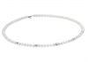 La bienaventuranza de la mujer del collar de la collar de perlas Paraíso de 18 quilates de oro blanco 45cm 20070990